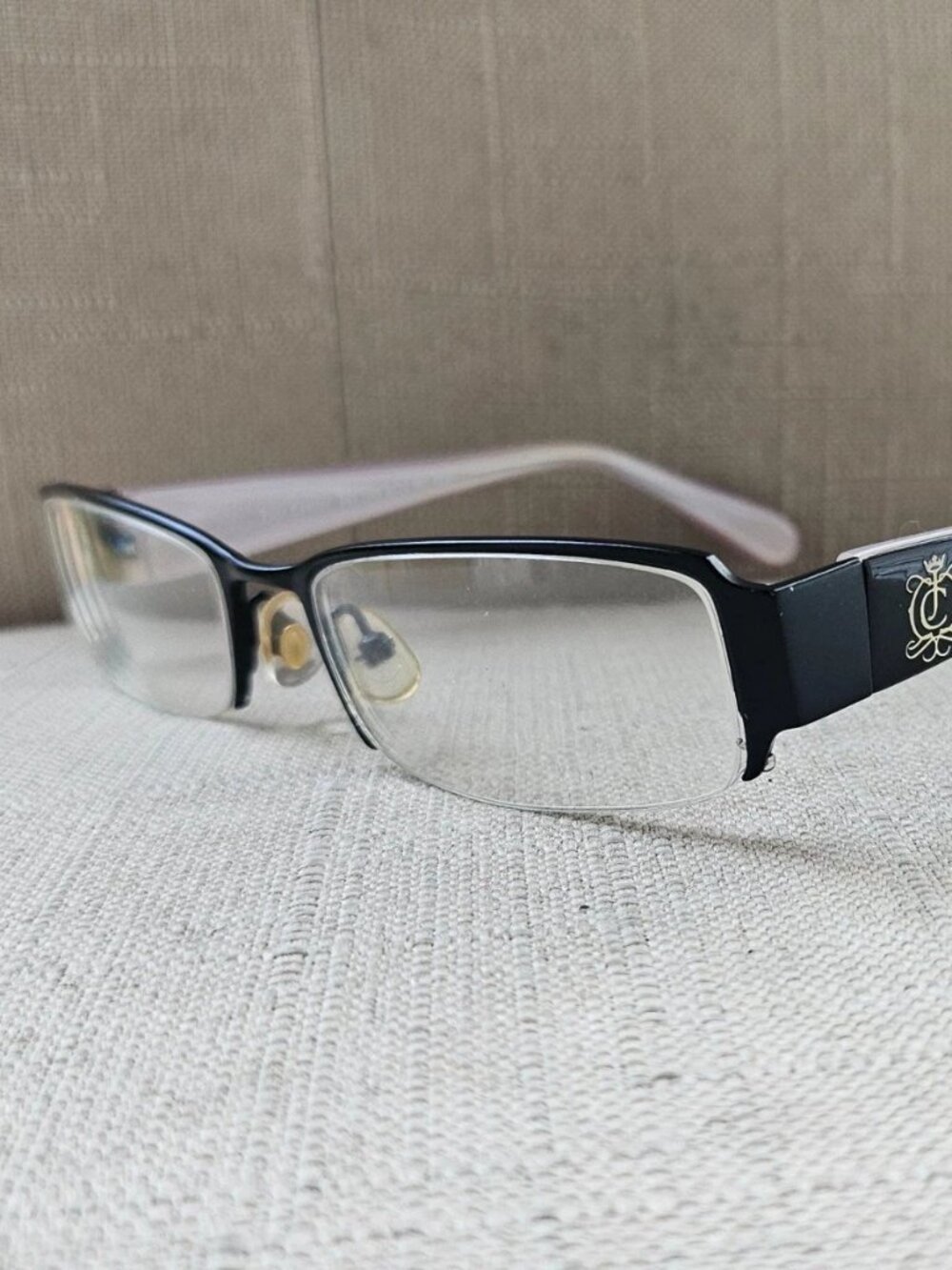 Juicy Couture Women Eyeglasses Frame Half Rim Jucy Glasses Eyewear Made Italy